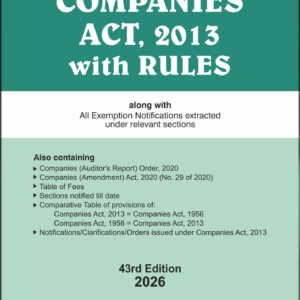Bharat's Companies Act, 2013 with Rules (Pocket Edn. 2026)