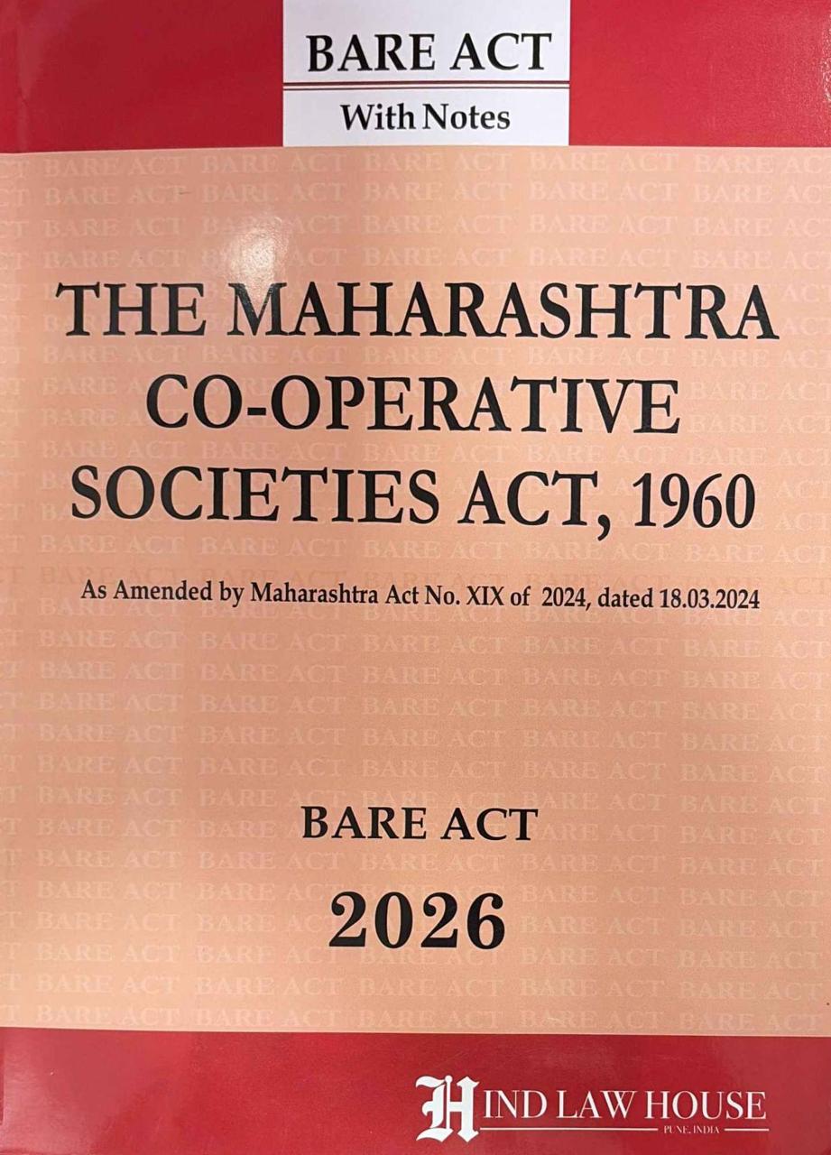 The Maharashtra Co-operative Societies Act, 1960 Bare Act 2026
