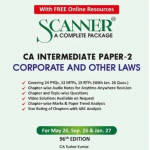 Shuchita Prakashan's Corporate and Other Laws Scanner For CA Inter Group 1 Paper 2 May 2026 Exam