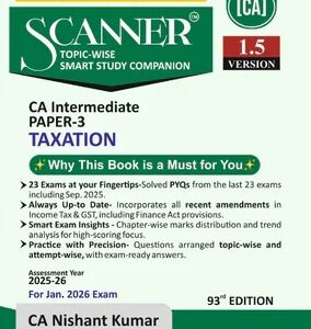 Shuchita Prakashan's Taxation Scanner for CA Inter Group I Paper 3 January 2026 Exam
