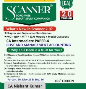 Shuchita Prakashan's Cost and Management Accounting [CMA] Scanner for CA Inter Group II Paper 4 January 2026 Exam