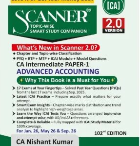 Shuchita Prakashan's Advanced Accounting Scanner for CA Inter Group I Paper 1 January 2026 Exam