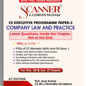 Shuchita Prakashan’s Company Law and Practice Scanner for CS Executive Group I Paper 2 December 2026 Exam