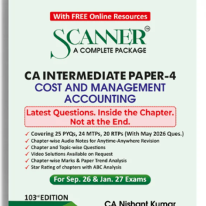 Shuchita Prakashan's Cost and Management Accounting [CMA] Scanner for CA Inter Group II Paper 4 September 2026 Exam