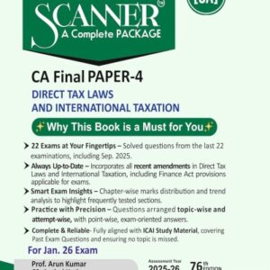 Shuchita Prakashan’s Direct Tax Laws and International Taxation [DTL & IT] Scanner for CA Final Group II Paper 4 January 2026 Exam