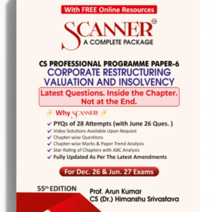 Shuchita Prakashan’s Corporate Restructuring Valuation and Insolvency Scanner for CS Professional Group II Paper 6 December 2026 Exam