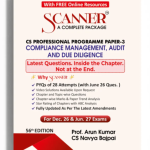Shuchita Prakashan’s Compliance Management, Audit and Due Diligence Scanner for CS Professional Group I Paper 3 December 2026 Exam