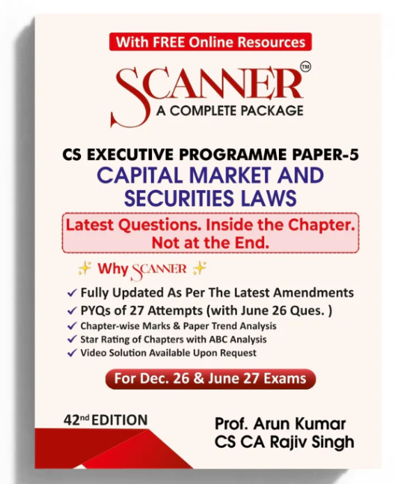 Shuchita Prakashan’s Capital Market and Securities Laws Scanner for CS Executive Group II Paper 5 December 2026 Exam