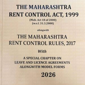Hind Law House's The Maharashtra Rent Control Act, 1999 & Rules, 2017 Bare Act [Edn. 2026] | Free Shipping