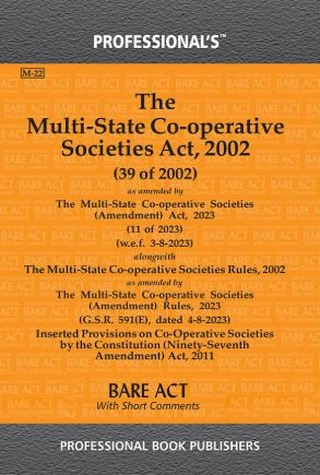 Professional s The Multi State Co operative Societies Act 2002 Bare 