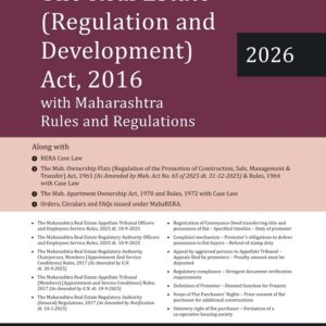 Snow White's The Real Estate (Regulation and Development) Act, 2016 with Maharashtra Rules and Regulations (RERA)