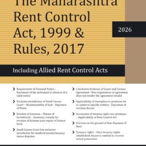 Snow White's The Maharashtra Rent Control Act, 1999 & Rules, 2017