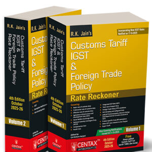 R. K. Jain's Customs Tariff IGST & Foreign Trade Policy Rate Reckoner 2025-26 [2 Vols.]