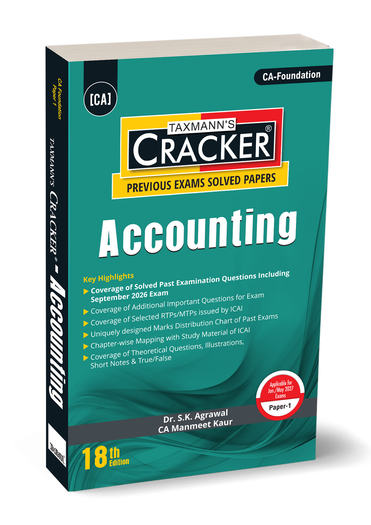 Taxmann's Accounting Cracker for CA Foundation Paper 1 Jan./May 2027 Exams
