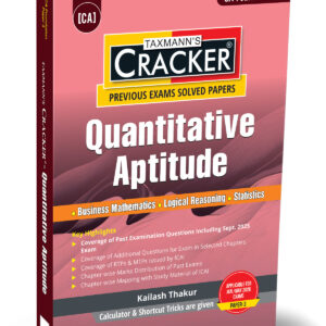 Taxmann’s Quantitative Aptitude Cracker for CA Foundation Paper 3 Jan./May 2026 Exams