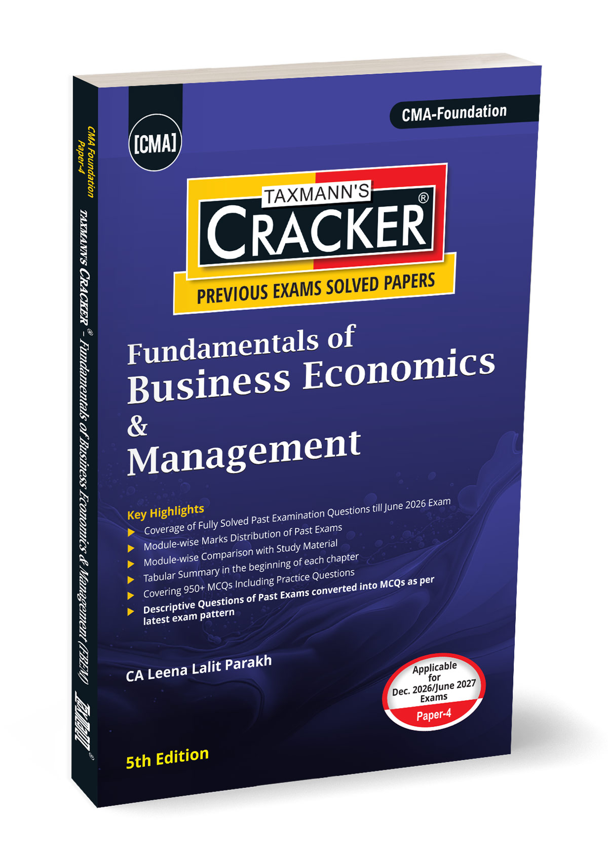 Taxmann's Fundamentals of Business Economics and Management (FBEM) Cracker for CMA Foundation Paper 4 Dec. 2026 Exam