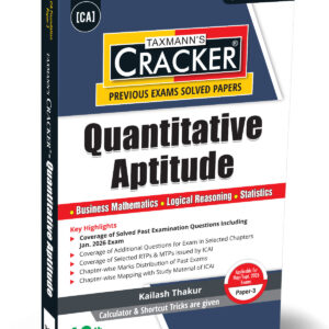 Taxmann’s Quantitative Aptitude Cracker for CA Foundation Paper 3 May/September 2026 Exams