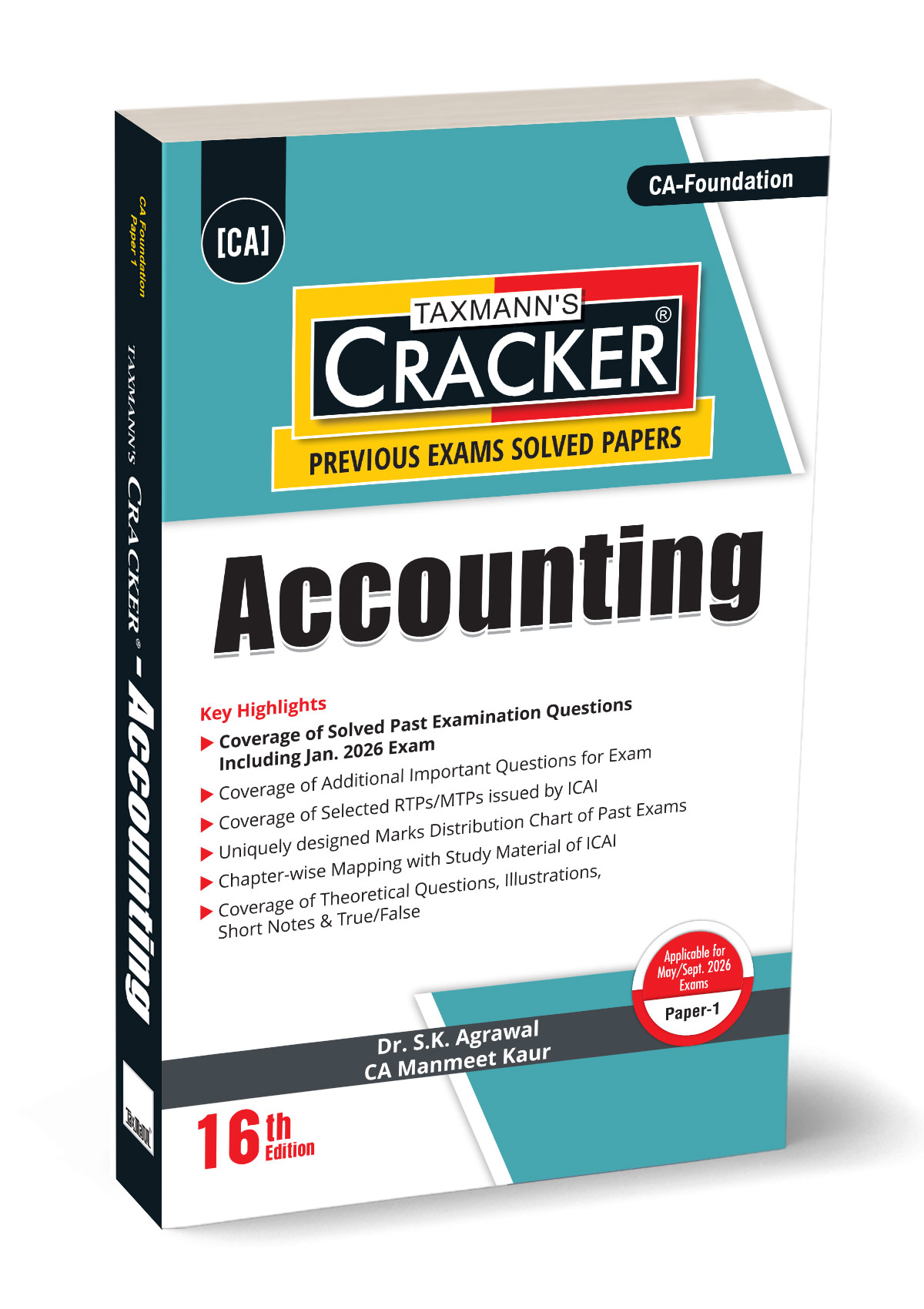 Taxmann's Accounting Cracker for CA Foundation Paper 1 May/September 2026 Exams