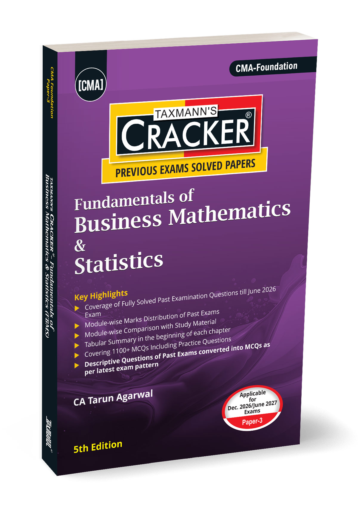 Taxmann’s Fundamentals of Business Mathematics & Statistics (FBMS) Cracker for CMA Foundation Paper 3 Dec. 2026 Exam