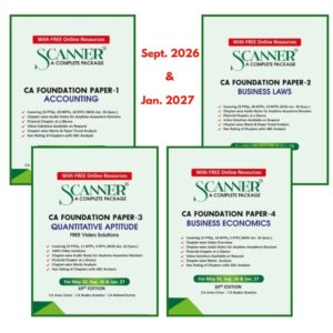 Shuchita Prakashan’s CA Foundation Paper 1, 2, 3, 4 Scanner Combo for September 2026 Exam