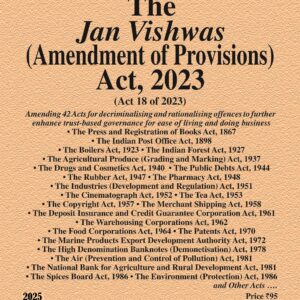 Law & Justice's Jan Vishwas (Amendment of Provisions) Act, 2023 Bare Act