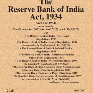 Law & Justice's The Reserve Bank of India Act, 1934 Bare Act