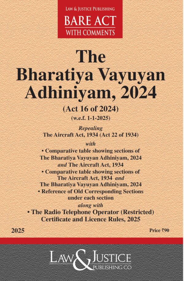 Law & Justice's The Bharatiya Vayuyan Adhiniyam, 2024 Bare Act