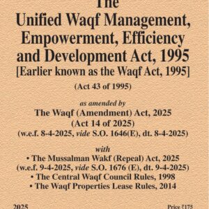 Law & Justice's Unified Waqf Management, Empowerment, Efficiency and Development Act, 1995 Bare Act