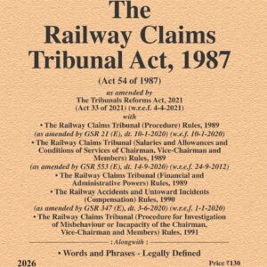 Law & Justice's The Railways Claims Tribunal Act, 1987 Bare Act 2026
