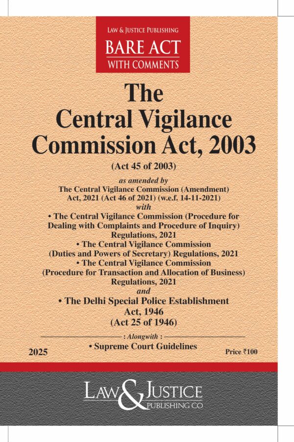 Law & Justice's The Central Vigilance Commission Act, 2003 Bare Act
