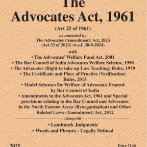 Law & Justice's Advocates Act, 1961 Bare Act