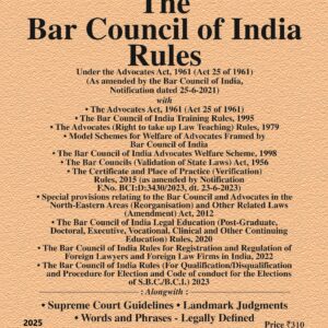 Law & Justice's The Bar Council of India Rules Bare Act