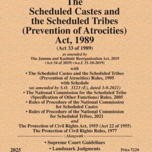 Law & Justice's The Scheduled Castes and the Scheduled Tribes (Prevention of Atrocities) Act, 1989 Bare Act | SCST