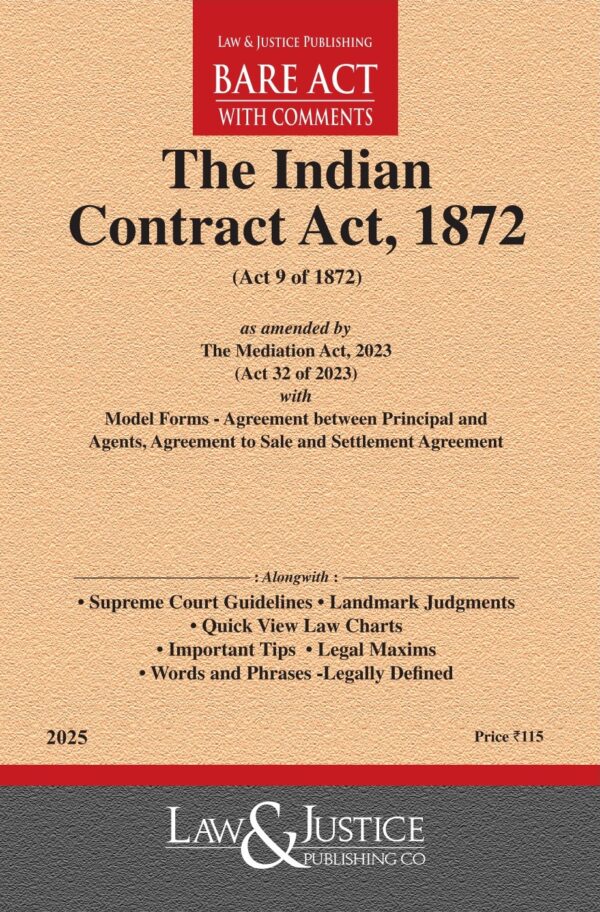 Law & Justice's The Indian Contract Act, 1872 Bare Act