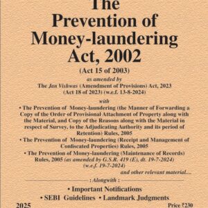 Law & Justice's The Prevention of Money-laundering Act, 2002 Bare Act