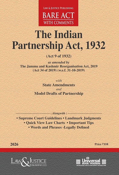 Law & Justice's The Indian Partnership Act, 1932 Bare Act 2026