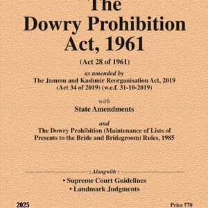 Law & Justice's The Dowry Prohibition Act, 1961 Bare Act