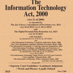 Law & Justice's The Information Technology Act, 2000 Bare Act | IT Act
