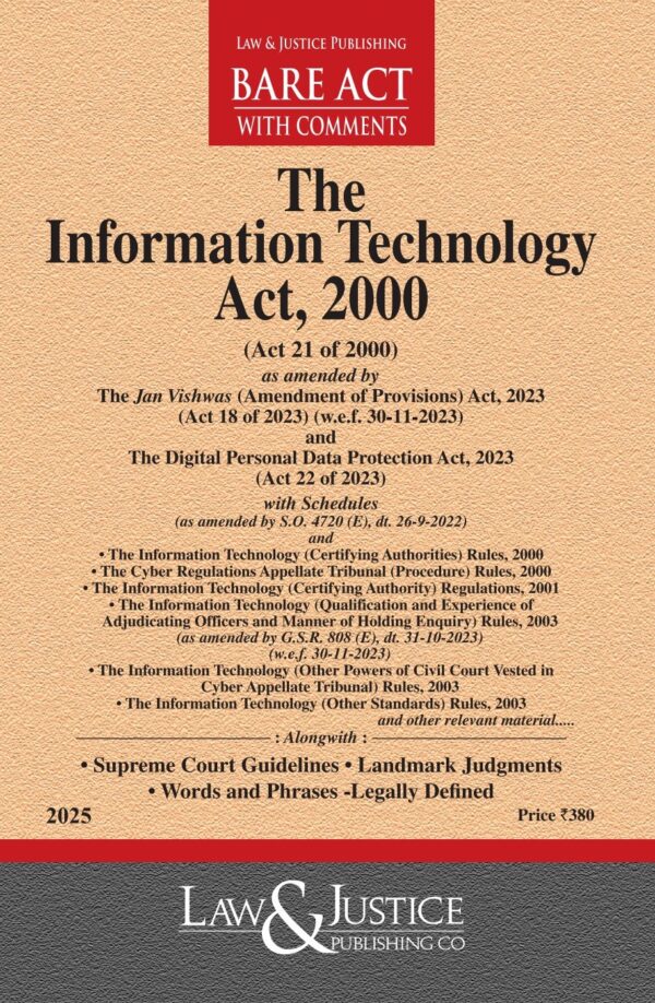 Law & Justice's The Information Technology Act, 2000 Bare Act | IT Act