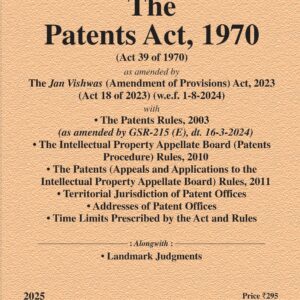 Law & Justice's The Patents Act, 1970 Bare Act