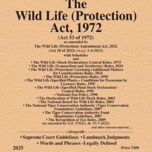 Law & Justice's The Wild Life (Protection) Act, 1972 Bare Act