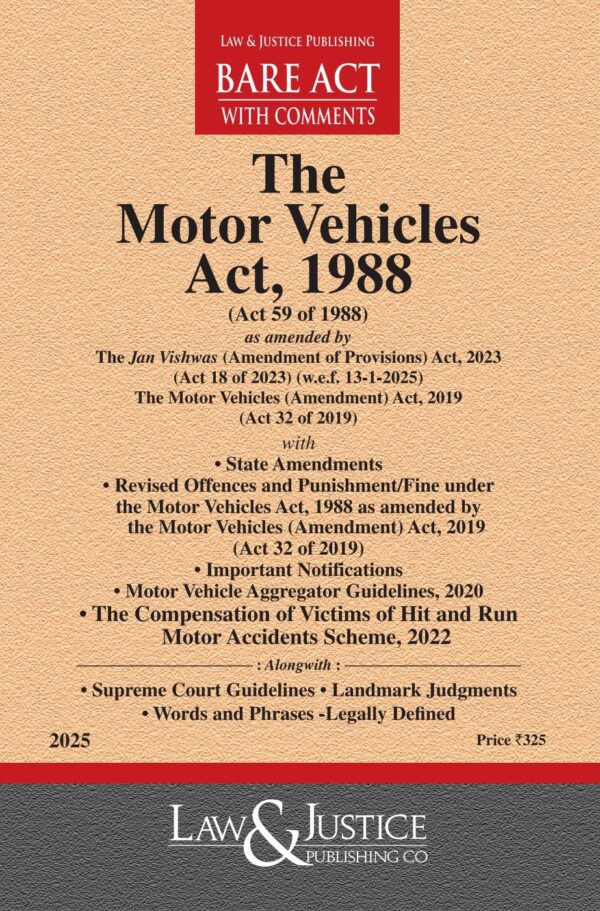 Law & Justice's The Motor Vehicles Act, 1988 Bare Act