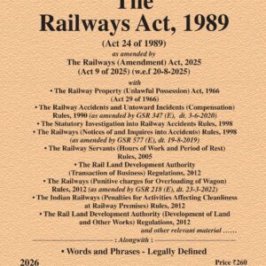 Law & Justice's The Railways Act, 1989 Bare Act 2026