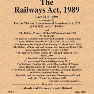 Law & Justice's The Railways Act, 1989 Bare Act