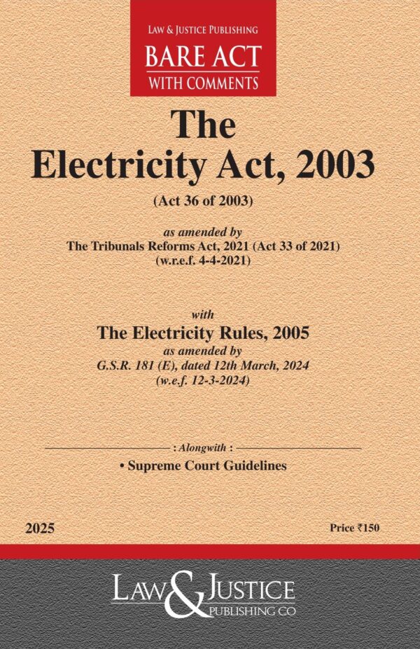 Law & Justice's The Electricity Act, 2003 Bare Act