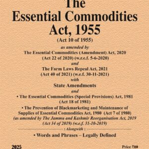 Law & Justice's The Essential Commodities Act, 1955 Bare Act