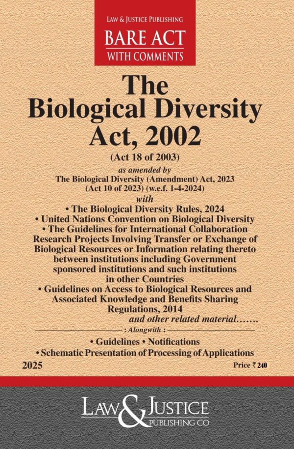 Law & Justice's The Biological Diversity Act, 2002 Bare Act