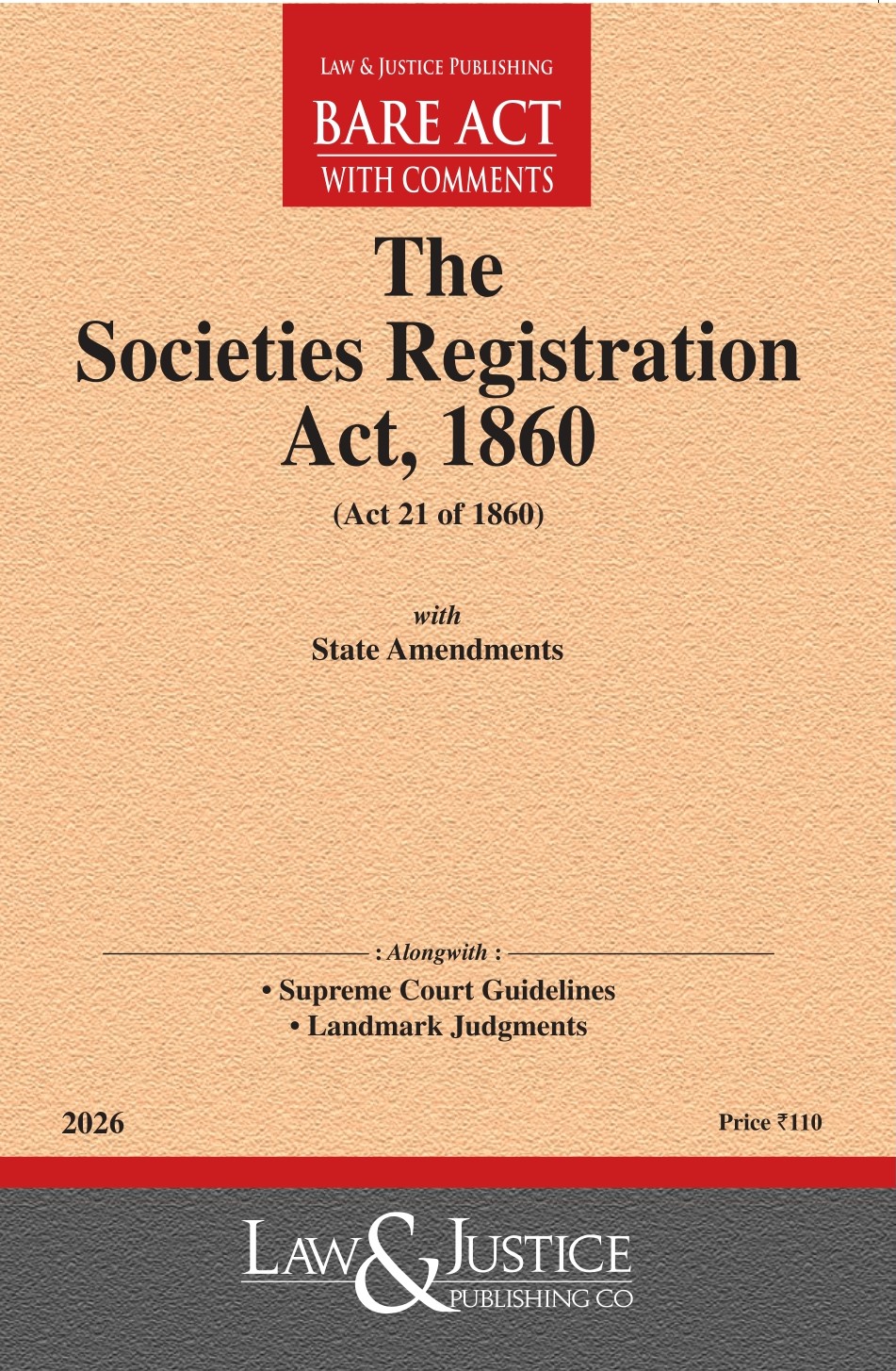 Law & Justice's The Societies Registration Act, 1860 Bare Act 2026