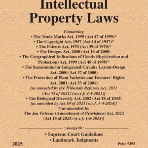 Law & Justice's Intellectual Property Laws [IPR] Bare Act