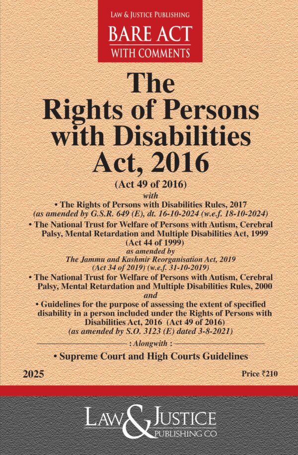 Law & Justice's The Rights of Persons with Disabilities Act, 2016 Bare Act